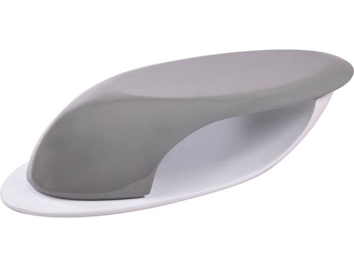 Couchtisch SALESFEVER Lignano Coffeetable - stilvoller Mittelpunkt , grau (grau, weiß, weiß, grau), B:130cm H:30cm T:58cm, Tische, Couchtisch, Fiberglas-Couchtisch: Zweifarbiges Design, unvergleichlicher Stil