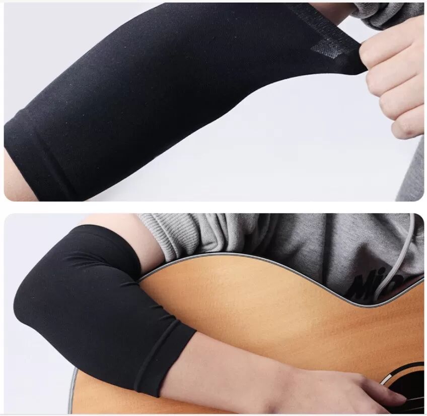 INF Sommer Gitarren-Ellbogenschützer - Schwarze Spandex-Hülle S