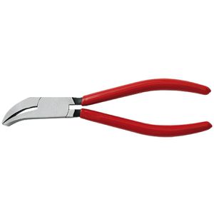 Bessey Falzzange D341-22 Piccolo, 45 Grad gebogen, 180 mm, PVC-Griffüberzug, Maultiefe 28 mm & Maulbreite 22 mm