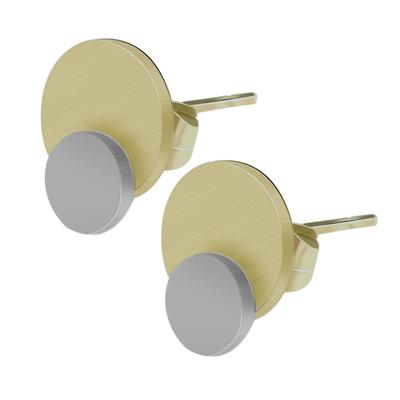 Paar Ohrstecker ADELIA´S "Ohrringe – Ohrstecker aus Edelstahl", Damen, Gr. Damen, Edelstahl, gold (silber), Ohrringe, Ideal als Geschenk zum Weihnachten