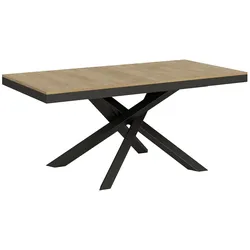 Itamoby Ausziehbarer Tisch 90x180/440 cm Gestell Volantis Evolution Eiche Natur Anthrazit
