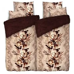 MONT CHALET MF Chinchilla-Optik Wendebettwäsche Rosenranke Doppelbett, 6tlg.