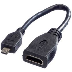 VALUE HDMI High Speed Kabel mit Ethernet, HDMI BU - Micro HDMI ST, 0,15 m 11.99.5584