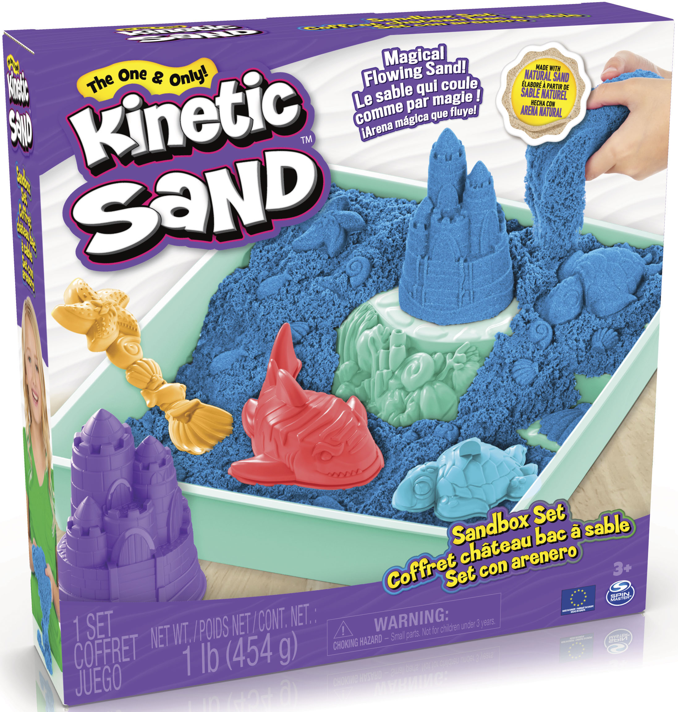 Kreativset SPIN MASTER "Kinetic Sand - Box 454 g - Blau", bunt, Kreativsets, Kinder, Kreativset