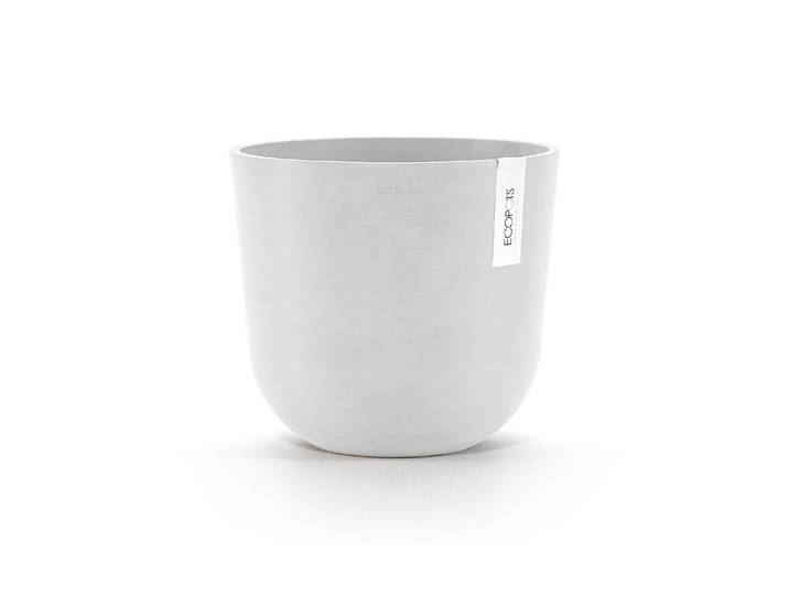 Pflanzkübel ECOPOTS Oslo 25 Weiss , weiss (weiß), H:21,8cm Ø:25cm, Kunststoff, Pflanzgefässe, Pflanzkübel