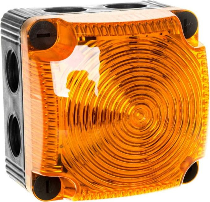 WERMA Waarschuwingslampje Geel LED 24V DC Vast IP65
