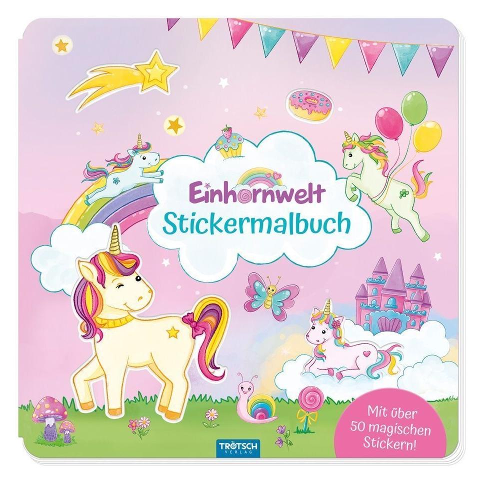 Trötsch Malbuch mit Stickern Einhornwelt (1 Sticker) (20362)