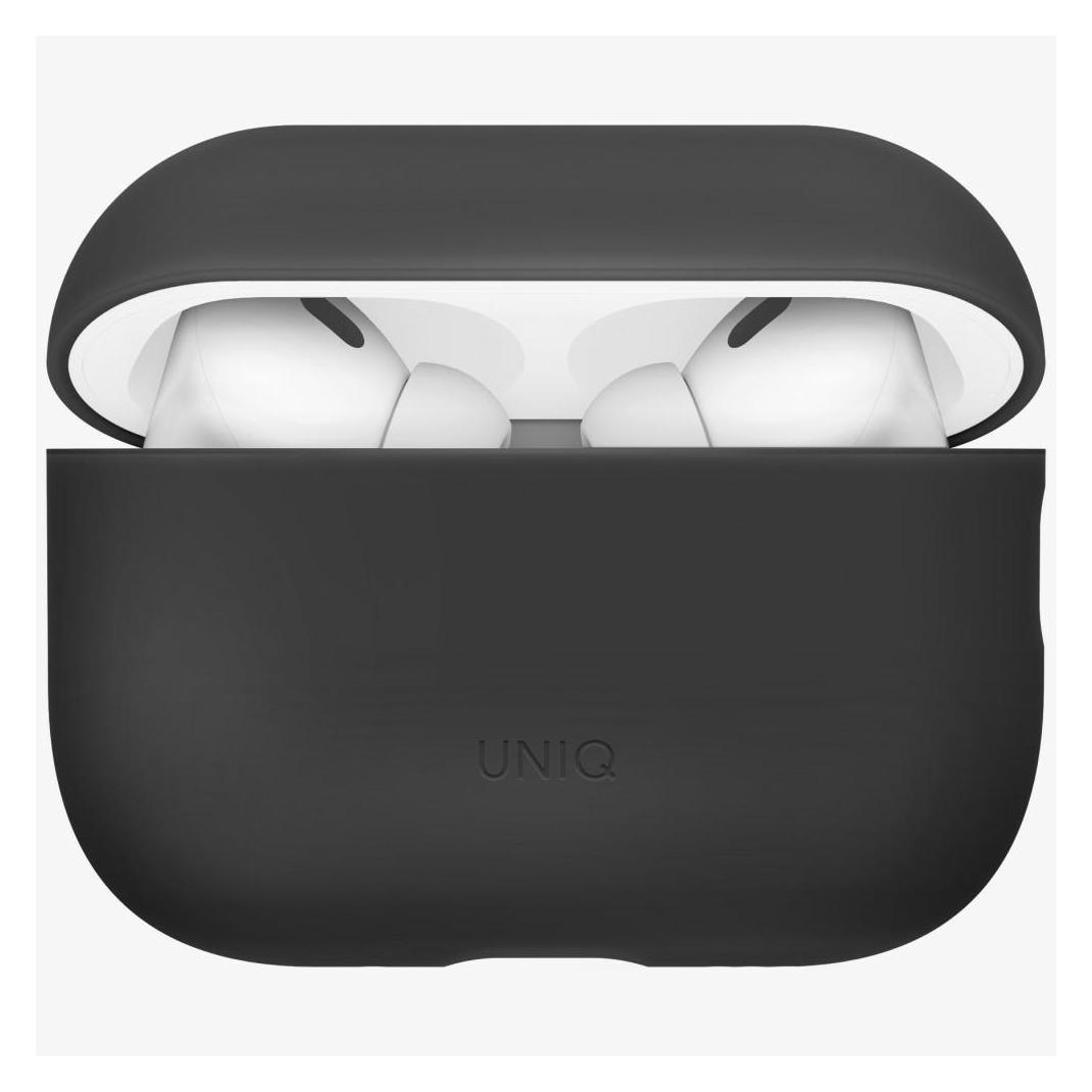 Uniq Case Lino for AirPods Pro 3 gen Silicone grey (Kopfhörer Hülle) (UNIQ-AIRPODSPRO3-LINOCHRGRY)