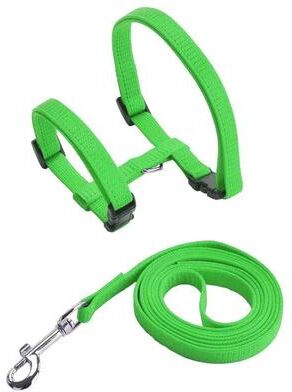 Uplift Treasures Escape Proof Cat And Dog Harness Set green
