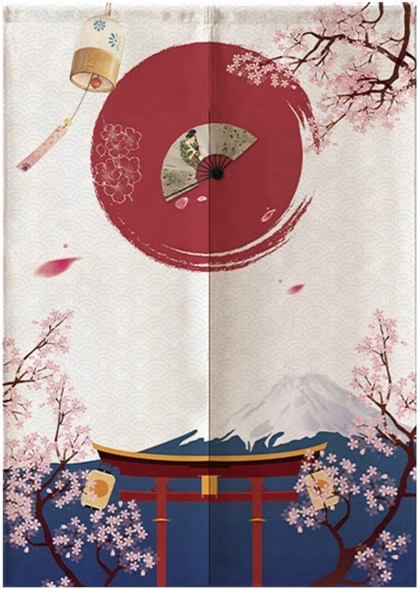 Japans Noren Deurgordijn voor privacy en decoratie, 85 x 120 cm