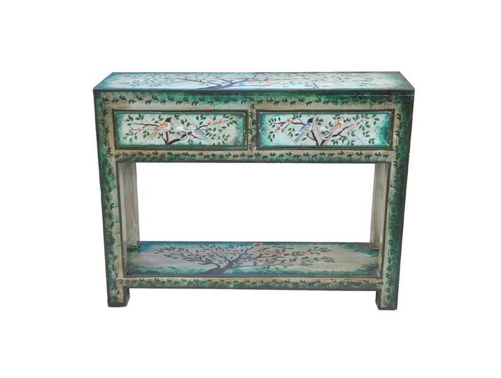 Luxury-Park-Direct Kommode India blaugraue kleine Anrichte Kommode shabby chic. Luxury-Park