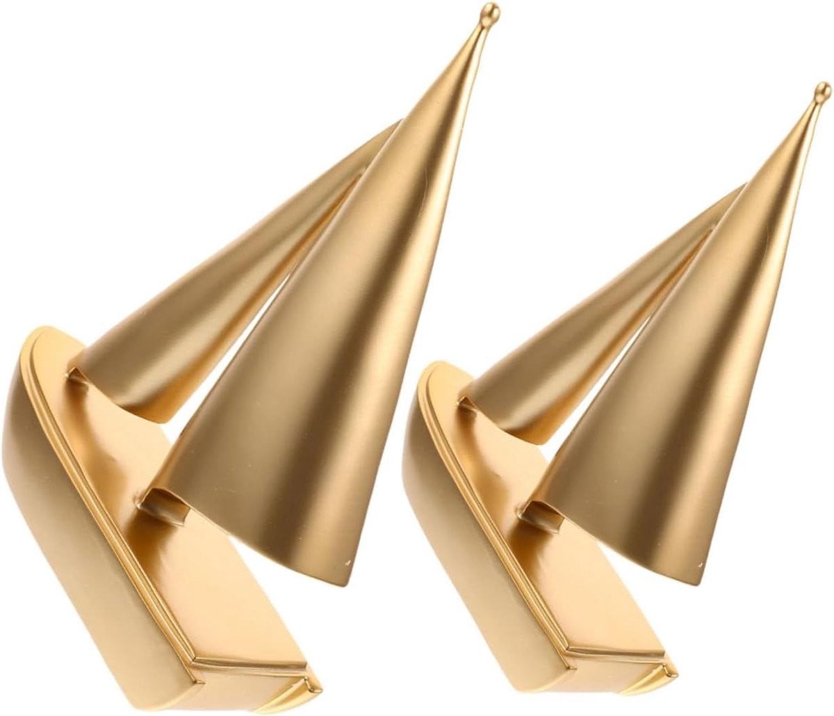 Modern Zeilboot Sculptuur Abstract Beeld Goud - 21 cm