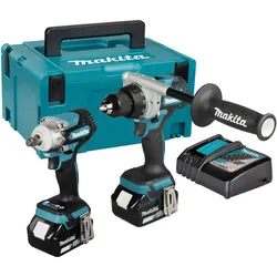 Makita Akku-Kombo-Kit 18V / 6,0 Ah, DDF492Z + DTW300Z, 2 Akkus + Ladegerät im MAKPAC - DLX2588GJ