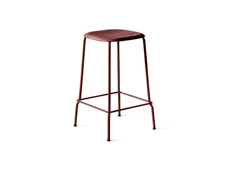 HAY Soft Edge 30 Low Barhocker Fall red, Fall red Stahlgestell