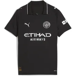 Puma, Unisex, Fussballtrikot, MCFC Away Jersey Replica Jr (128), Schwarz