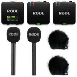 RØDE Mikrofon-Funksystem Wireless GO Gen 3 Interview Set 2 BK, Mikrofon