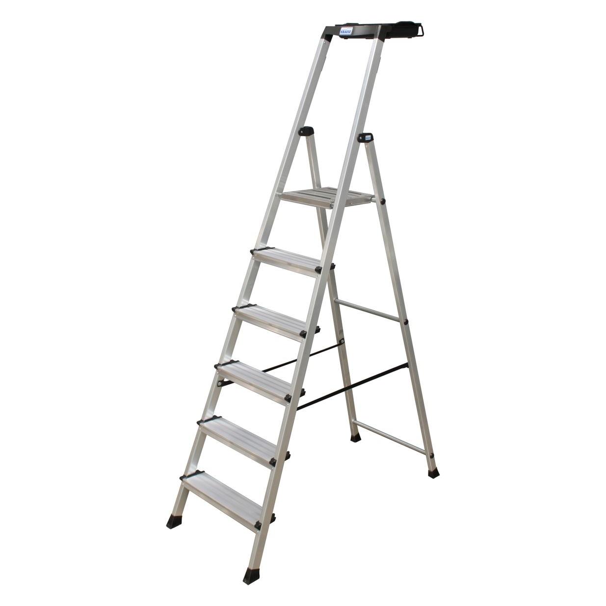 Krause Alu-Stufenstehleiter (Stehleiter, 210 cm) (126542)