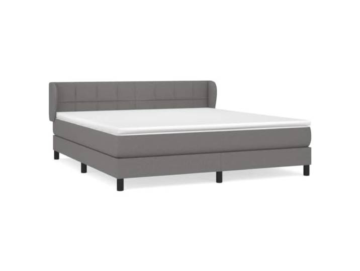 PUGYNBK Boxspringbett mit Matratze, 180 x 200 cm Verstellbares Kopfteil, Taschenfederkerne, mittlere Festigkeit, atmungsaktives Gewebe