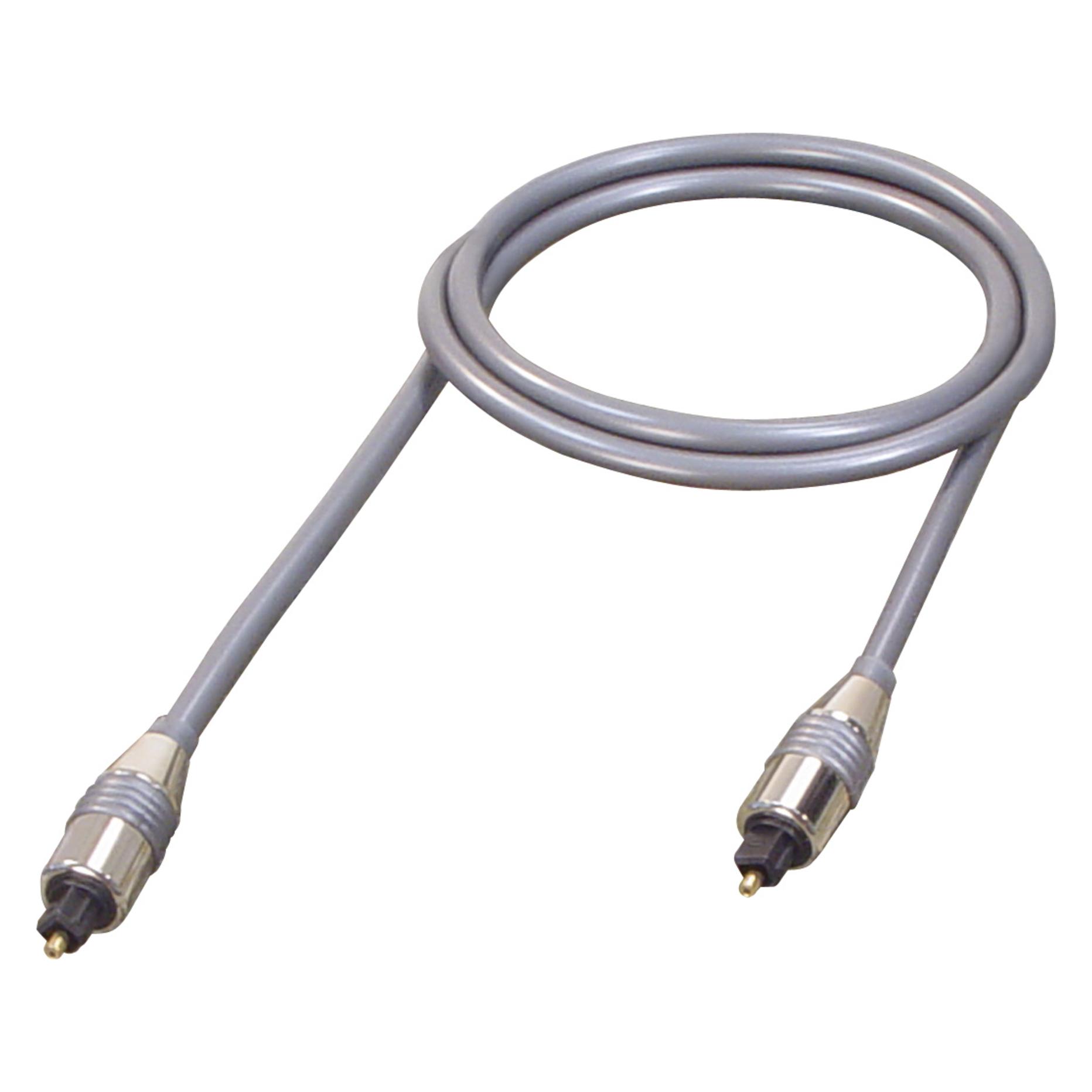 Auvisio Optisches Premium-Audio-Kabel TOSLINK Stecker auf Stecker, 2 m (2 m, Toslink Kabel) (BAL 2-2)