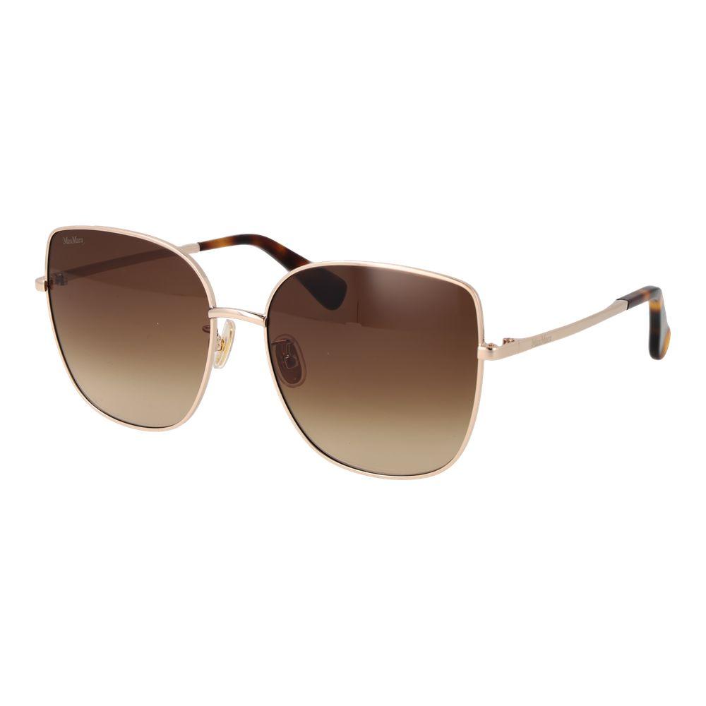 Max Mara Roze Gouden Metaal Zonnebril