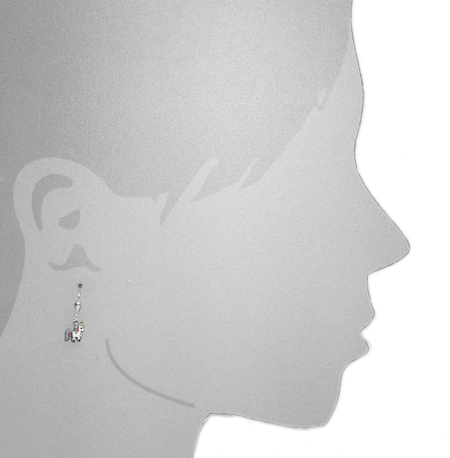 Paar Ohrhänger OSTSEE-SCHMUCK "Ostsee-Schmuck Ohrhänger Einhorn Ohrhänger Einhorn", weiß (weiß, neutral), Ohrringe, Damen, 23 x 8mm, Silber 925 (Sterlingsilber), Paar Ohrhänger