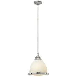 Pendellampe Hängeleuchte Deckenlampe Glas Metall Chrom D 32,4 cm Esszimmerlampe