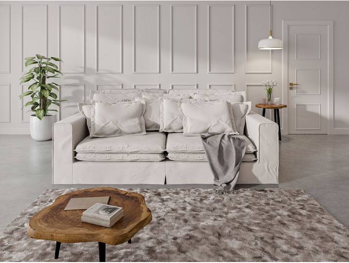 Home affaire 4-Sitzer ALISSAS mit vielen Kissen, Biesen an den Kissen, Hussenoptik, mit kleinen Taschen an der Seite zum Verstauen