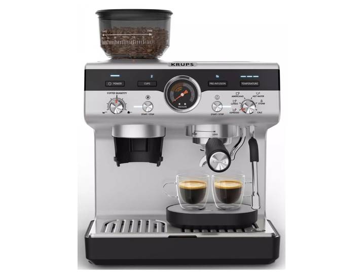 Machine À Café Krups Xp801t10 Broyeur Intégré 3l