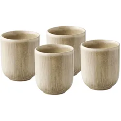 House Nordic Viola Mug Mug Grau 4er Set, 9,5 cm, Ø 8 cm, beige