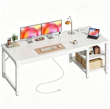 No Computer Desk with Power Outlets