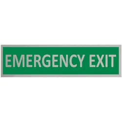 CombiCraft Aluminium Türschild Emergency Exit 165x45mm mit 3M-Tape zur Befestigung, einfache Kennzeichnung von Räumen und Bereichen