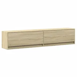 Helloshop26 - Multimedia-TV-Möbel TV-Regal Sideboard TV-Schrank Esszimmer Wohnzimmer Schlafzimmer Wandmontage mit LED-Beleuchtung 02_0027827