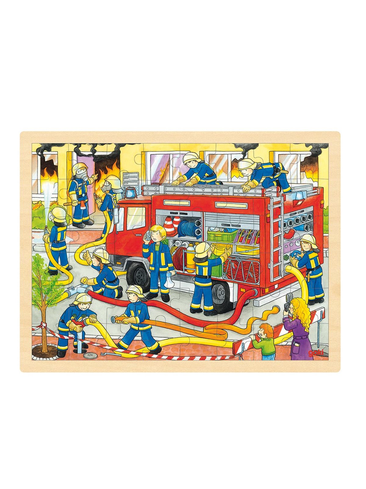 Goki Wooden Jigsaw Puzzle - Fire Brigade 48pcs. Holz