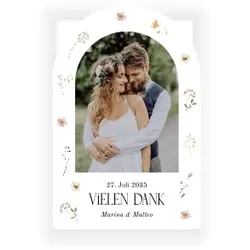 Dankeskarte Hochzeit: Blümchen