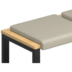 vidaXL Bankkissen 2 stk. Strukturiertes Samt Sand Tiefe 35 cm