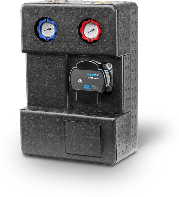 Riberger ungemischte Pumpengruppe GPO DN25  Mit Grundfos UPM3S Auto 25-60 Pumpe
