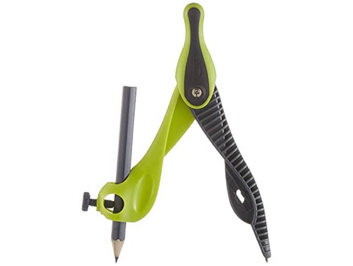 MAPED 46141 Kid'Z Compas Bague Ergonomie Bi-Matière Spécial Apprentissage Pointe Sécurité Couleurs Assorties