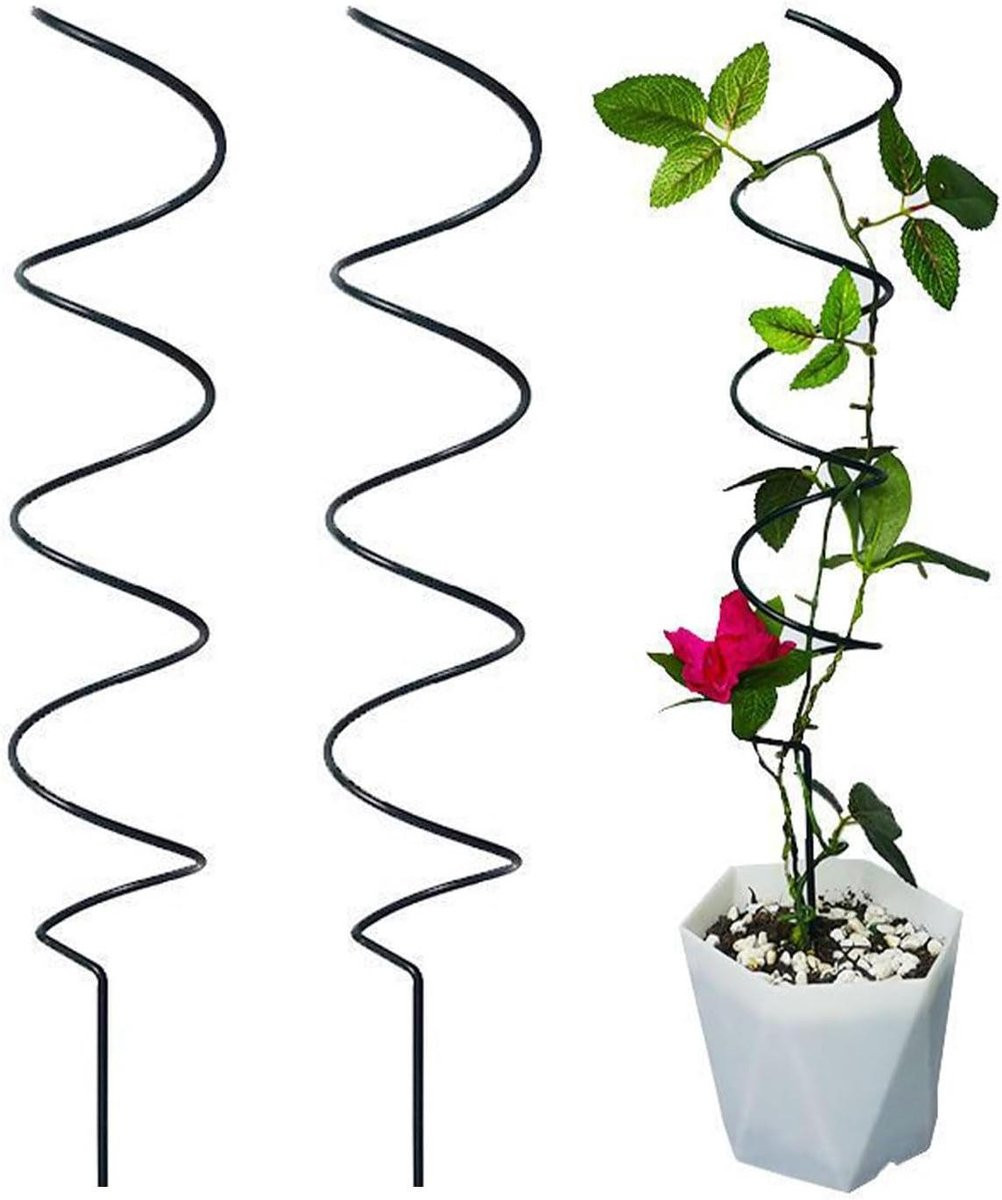 Plantensteunen Spiraal Zwart - Roestbestendig IJzer - 43 cm