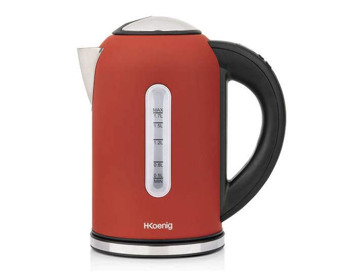 HKoenig Wasserkocher Boe54 Rot, Programmierbar, Metall, 15x27x23.7 cm, Kochgeschirr, Küchengeräte, Wasserkocher