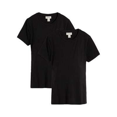 Umstandsshirt BONPRIX, Damen, Gr. 36/38 (S), schwarz, schwarz, Jersey, Obermaterial: 60% Baumwolle, 40% Polyester, unifarben, lässig geschnitten hüftbedeckend, Rundhals, Shirts Umstandsshirt, lässige Passform, Kurzarm, mit Stillfunktion