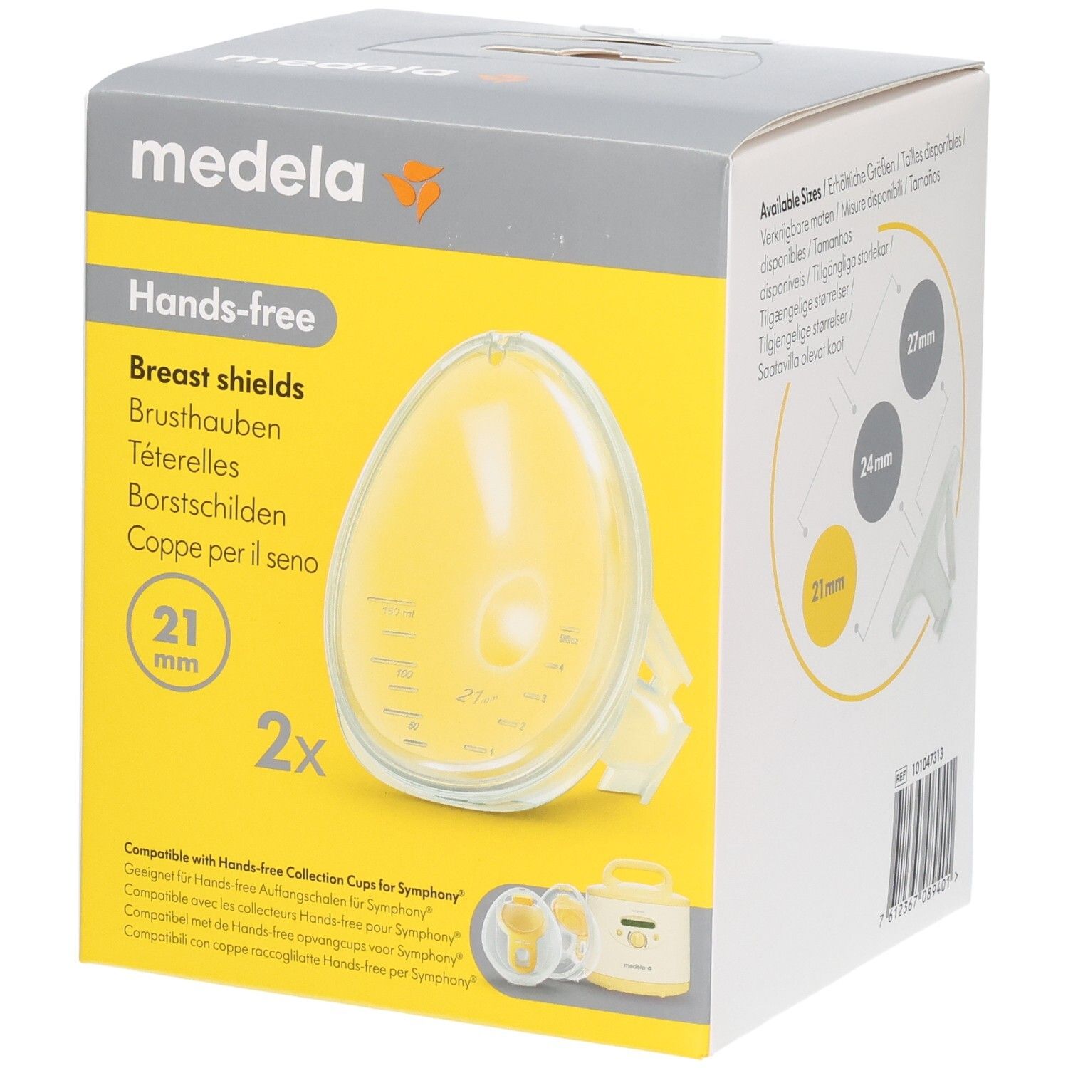 Medela hands-free Symphony Brusthaube 21 mm 1 St Brusthütchen, -hauben, -schalen