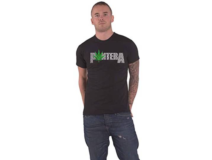 Pantera T-shirt Whiskey Band Logo Officiële Mens Zwart, Zwart, M