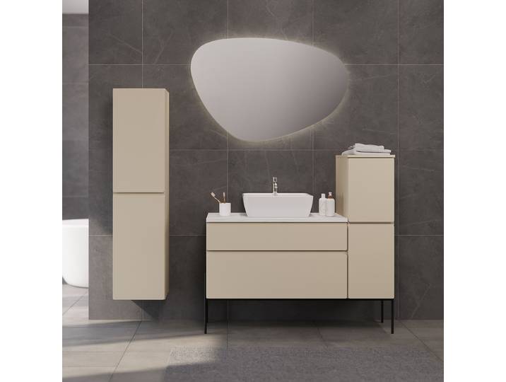 Meuble sous-vasque 90 cm 90 x 51 x 47cm Gris/Cachemire