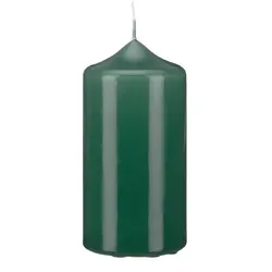 Kopschitz Kerzen Spitzkopf Stumpen Kerzen Fairway Grün 25 x Ø 6 cm, 8 Stück