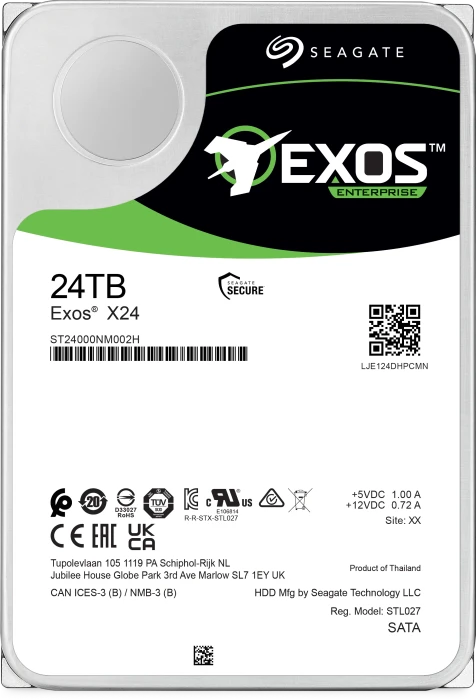 Seagate Exos X24 24TB SATA Standard ISE