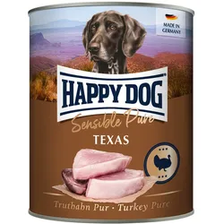 HAPPY DOG 800 Gramm Hundenassfutter 6 x 800 Gramm Truthahn Pur