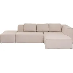 KARE DESIGN Ecksofa Infinity Stoff Beige Creme