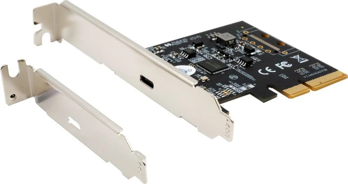 Exsys IO PCIe3.0 x4 1xUSB 3.2 Gen2x2 Type-C 20Gbps (EX-12011) LP inkl. Low-Profile Slotblech