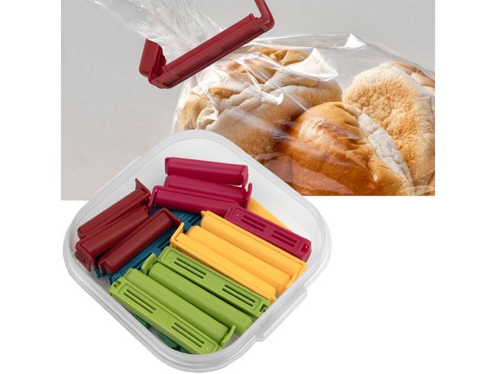 Frischhalteclips, 3-Grössen, bunt