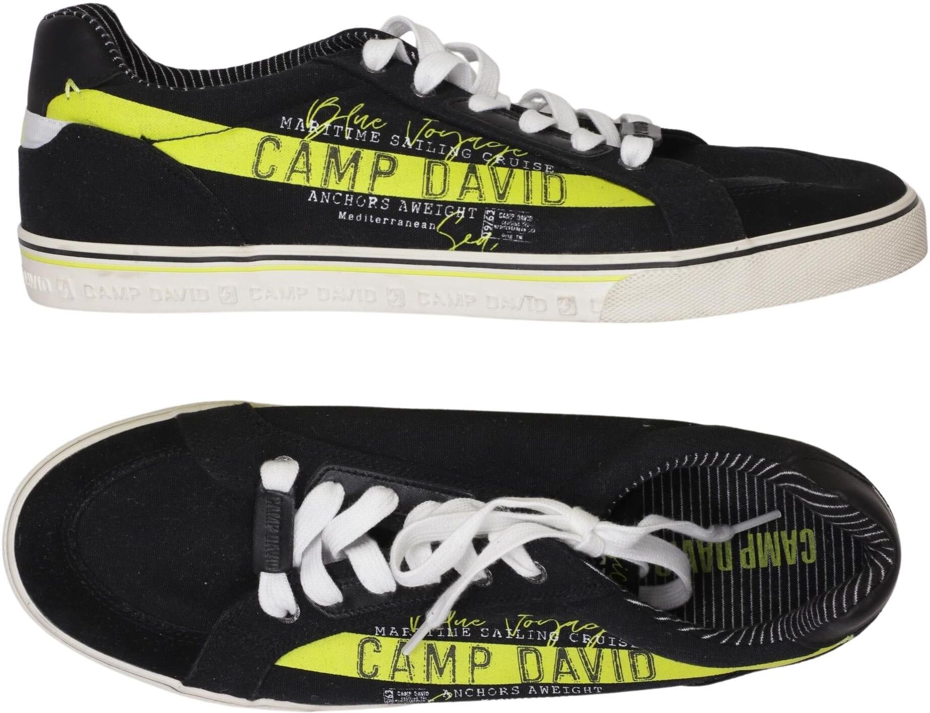 Camp David Herren Sneaker, Neon, Gr. EU 47, Leder - Second Hand